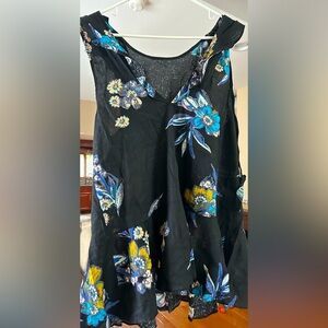 Free people short dress size small black/floral